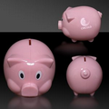 4" Pink Plastic Piggy Bank
